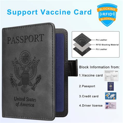 cdc vaccination card protector and rfid passport holder|ACdream Passport and Vaccine Card Holder Combo, Cover .